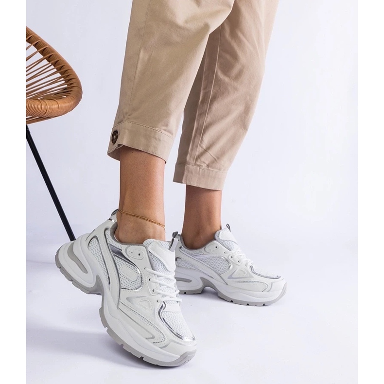 D/CEO Sneaker bianche con massiccia suola Adom bianco 2