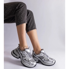 D/CEO Sneaker argento con massiccia suola Adom 2