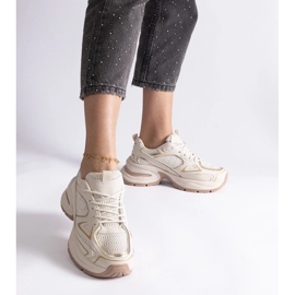 D/CEO Sneaker beige con massiccia suola Adom 1