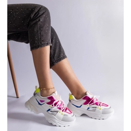 D/CEO Sneakers sportive Sulamita bianche e rosa bianca 2
