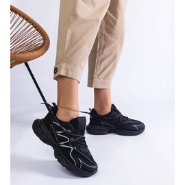 D/CEO Sneaker da donna nera sulla grande suola di Collanga nero 2