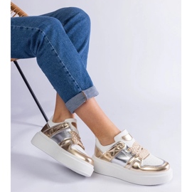 D/CEO Sneakers oro con inserti argento Kimberly d'oro 2