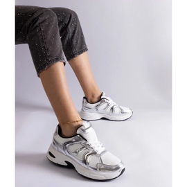 D/CEO Sneakers sportive Ena bianche e argento 1