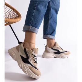 D/CEO Sneakers Milenka da donna beige e nere nero 2