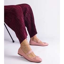 D/CEO Ballerine rosa con elastico e fiocco decorativo Newton 1