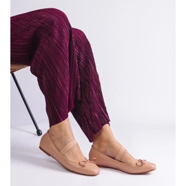D/CEO Ballerine beige con elastico e fiocco decorativo Newton 2