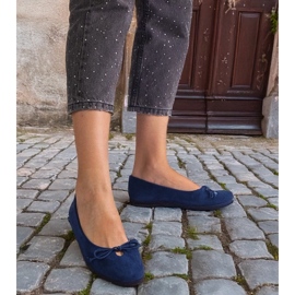 D/CEO Ballerina blu scuro con un fiocco decorativo Pollinos 1