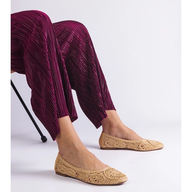 D/CEO Ballerine intrecciate beige di Salinel 1