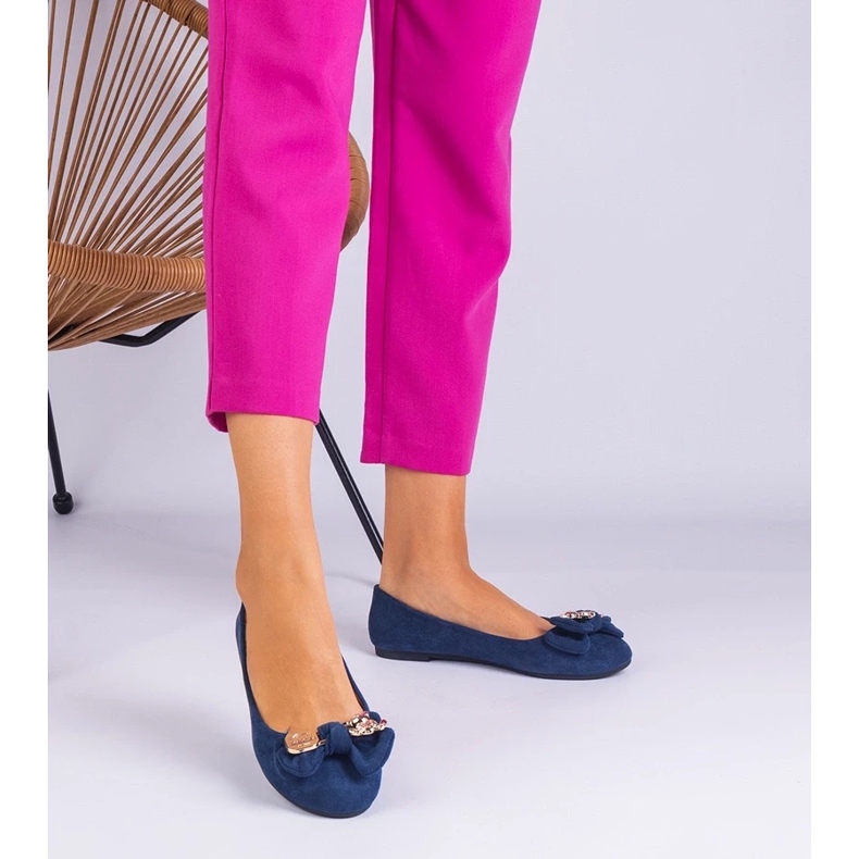 D/CEO Ballerina classica blu scuro con un fiocco masol 2