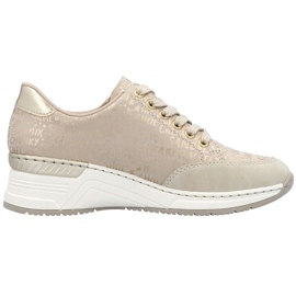 Sneaker su un cuneo Rieker N4316 Zlotys d'oro 1