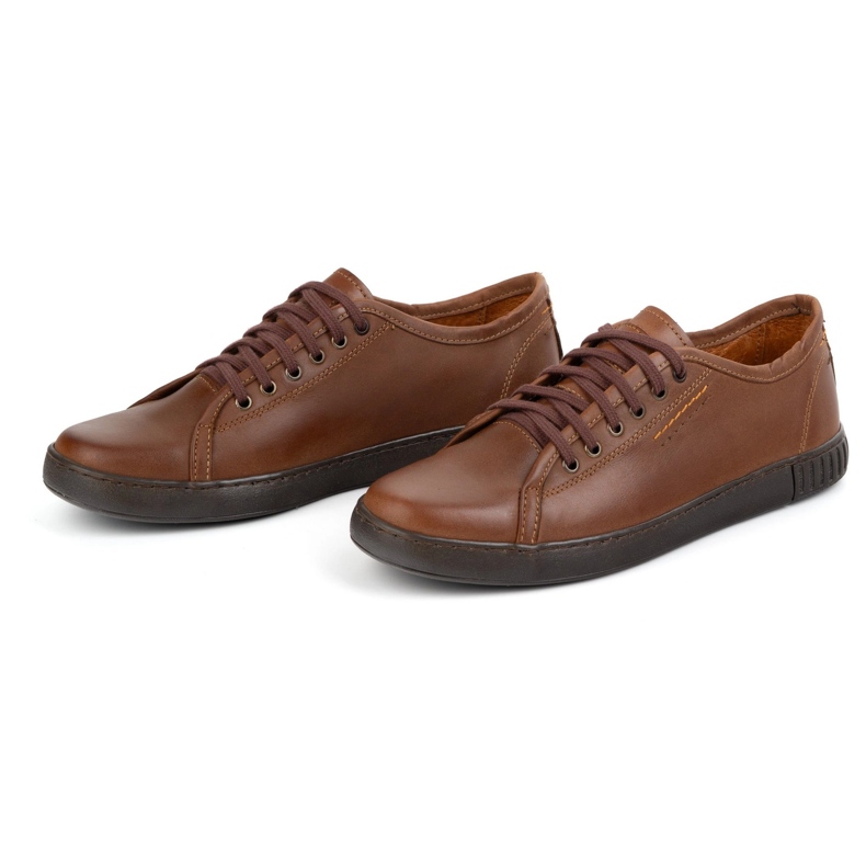 Polbut Scarpe in pelle Sneaker maschile Model 2129 Camel marrone 1
