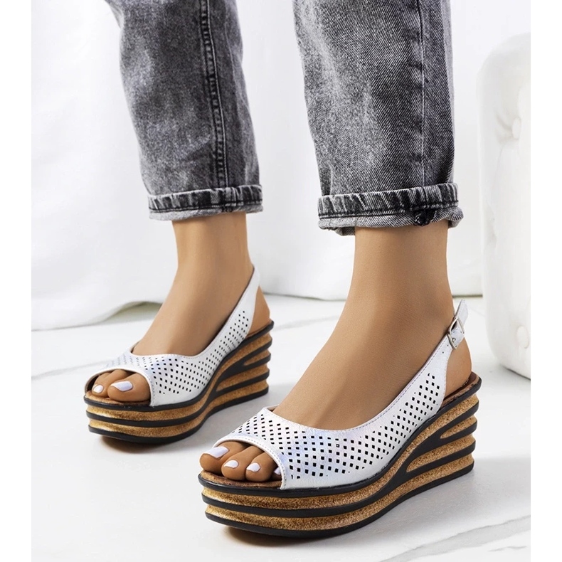 D/CEO Espadrillas argento sulla zeppa Griner 1