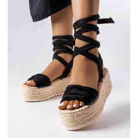 D/CEO Espadrillas nere con plateau di Loiseau nero 2