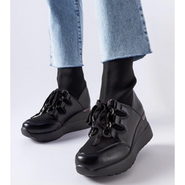 D/CEO Stivaletti Rochon con zeppa neri nero 1