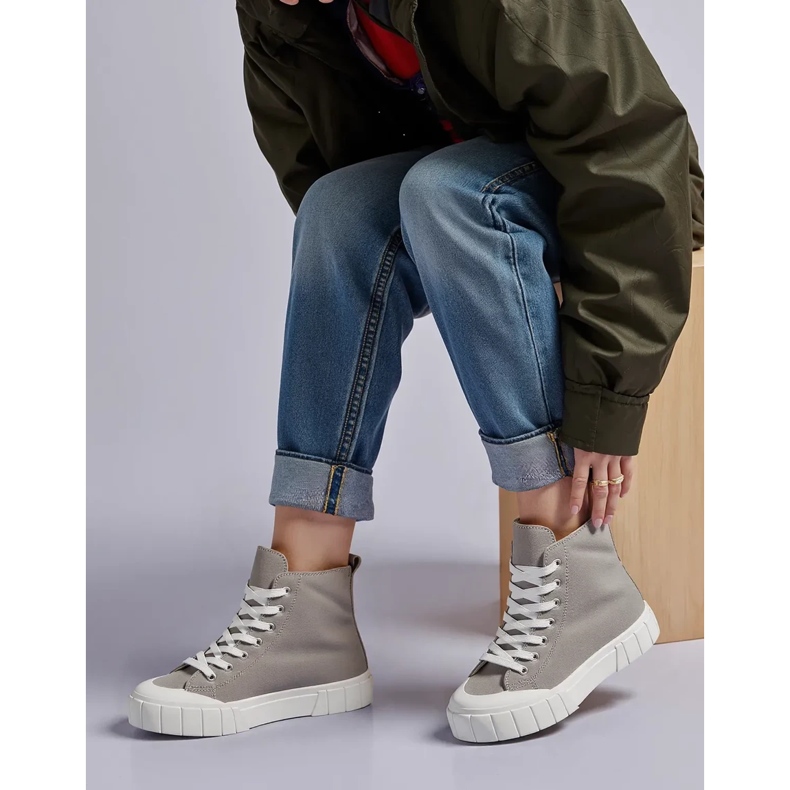 Sneaker grigie artili da donna grigio 1