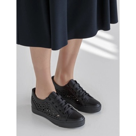 Sneaker nere di Belvio da donna nero 1