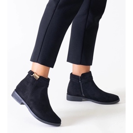 D/CEO Stivaletti neri con inserti in eco suede Casetra oro nero 2