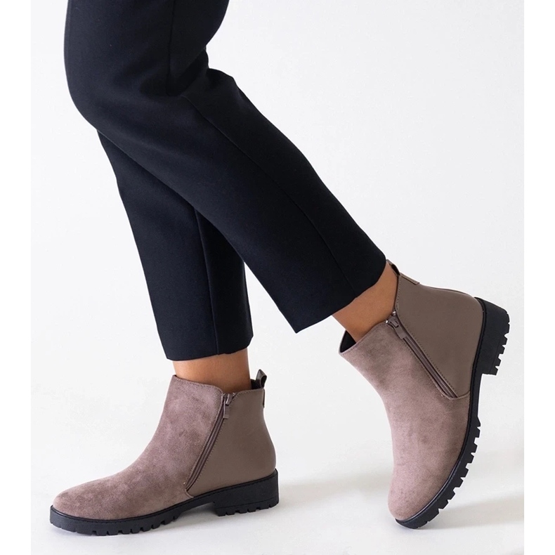 D/CEO Stivali marroni con plateau realizzati in eco-suede Kirla marrone 2