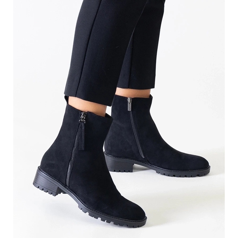 D/CEO Stivaletti alti neri su plateau in eco-suede Zahra nero 1