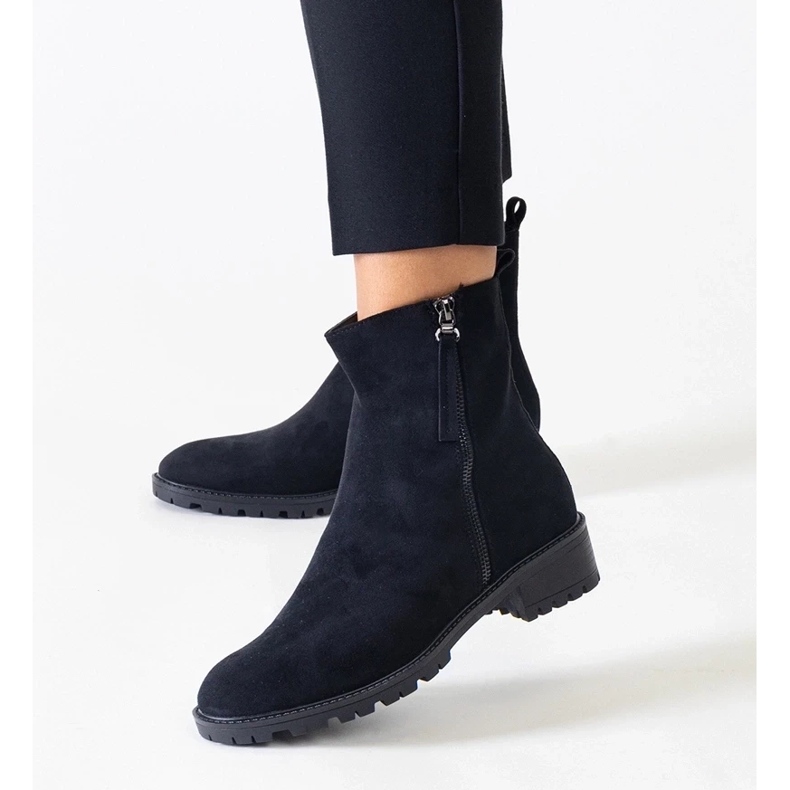 D/CEO Stivaletti alti neri su plateau in eco-suede Zahra nero 2