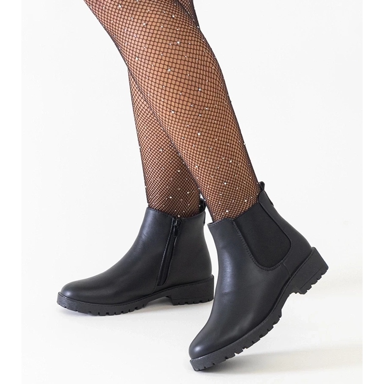D/CEO Stivaletti casual classici neri realizzati in ecopelle Salara nero 2