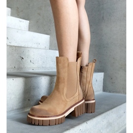 D/CEO Stivali beige con plateau massiccio con abrasioni di Sholla 2