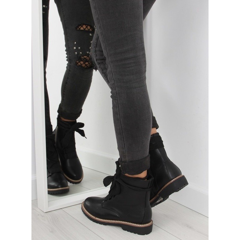 Stivali stringati neri 8308 neri nero 1