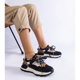D/CEO Sneaker nere decorate con un motivo animale Soria nero 1