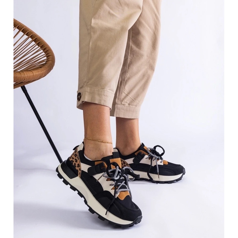 D/CEO Sneaker nere decorate con un motivo animale Soria nero 2