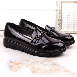 Scarpe su cuneo t.sokolski SCA13 Varnish nero 1