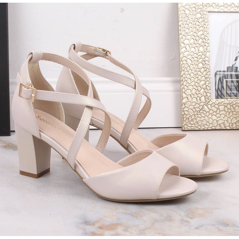 Tacchi alti Sergio Leone Sk367c beige 1