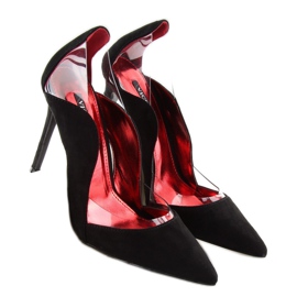 Spille nere con inserti trasparenti nero 1