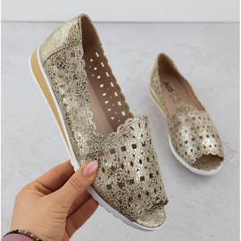 Scarpe da lavoro da donna aperta punta golden jezzi asa135-1 d'oro 1