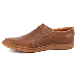 Scarpe da uomo in pelle polbut 2132plb cammello marrone 1