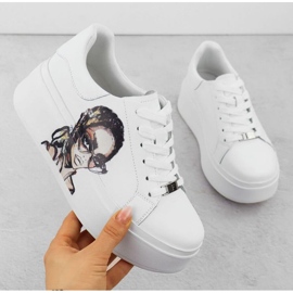 Scarpe sportive sulla piattaforma Filippo Paw587 bianco 1