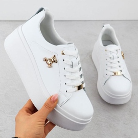 Scarpe sulla piattaforma Filippo Paw593 con un orsacchiotto bianco 1