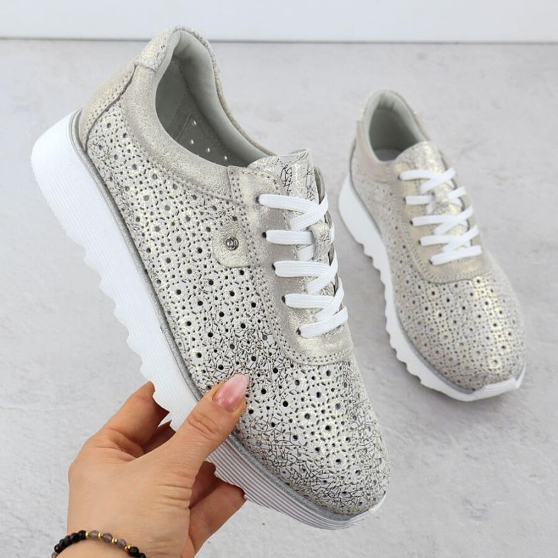 S.Barski Scarpe sportive sulla piattaforma S. Barski LR51-927 PLN d'oro 1