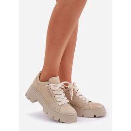 Scarpe sportive con sneaker sulla piattaforma Chebello 4632 Gold d'oro 1