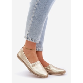 Elegante in pelle Espadrilles Women's Zazoo 10177 Gold d'oro 1