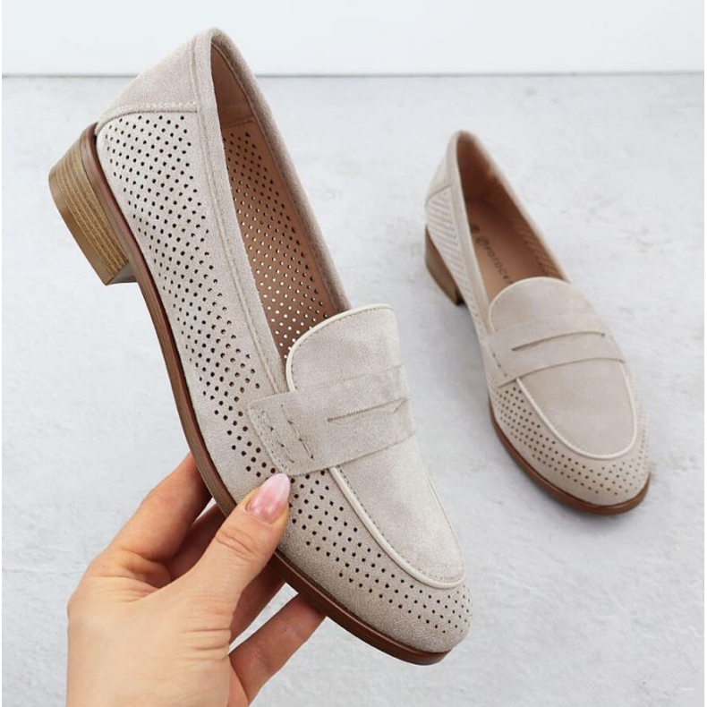Scarpe in pelle scamosciata aperta lords potocki sz12585 beige 1