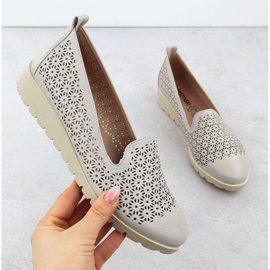 M.Daszyński Scarpe a M. Daszyński MR1628-20 a fiori grigio 1