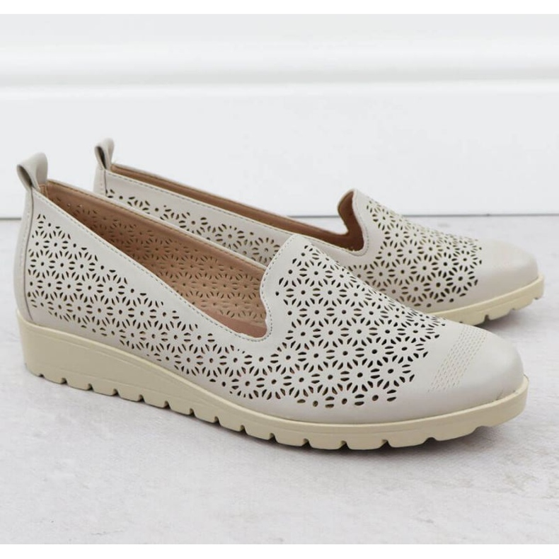 M.Daszyński Scarpe a M. Daszyński MR1628-20 a fiori grigio 2
