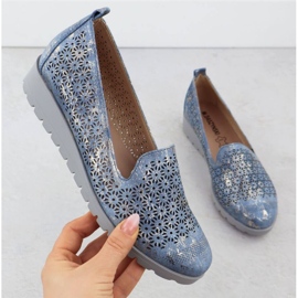 M.Daszyński Scarpe a M. Daszyński MR1628-20 a fiori blu 1