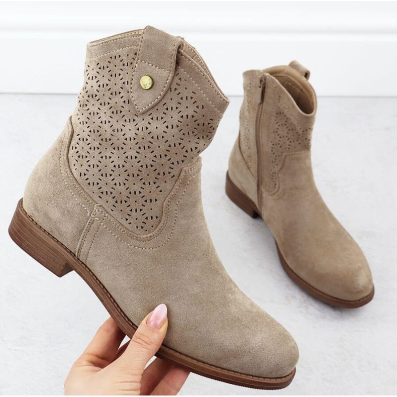 Stivali da cowboy aperti S.barski Hy51-063 beige 1