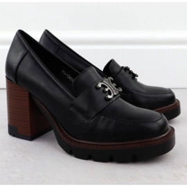 Scarpe Moccasin sul Post Potocki in SZ12403 WOL287 nero 2