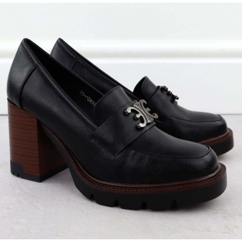 Scarpe Moccasin sul Post Potocki in SZ12403 WOL287 nero 2