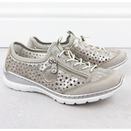 Rieker L32P6-90 SILVER Openwork Sports Scarpe argento 2