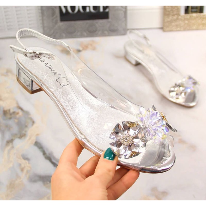 Sabatina sab126a sandals tansparenty argento 1