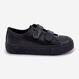 Sneakers Bambini in Pelle Con Velcro Big Star KK374054 Nero 1