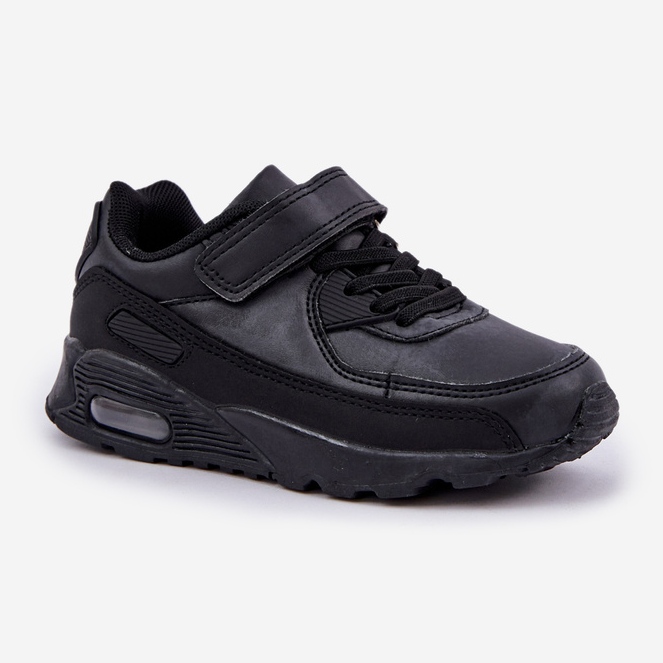 Scarpe da ginnastica con velcro da bambino nere Krissandra nero 2